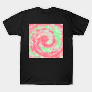 Paint Strokes Of Greens and Pinks T-Shirt